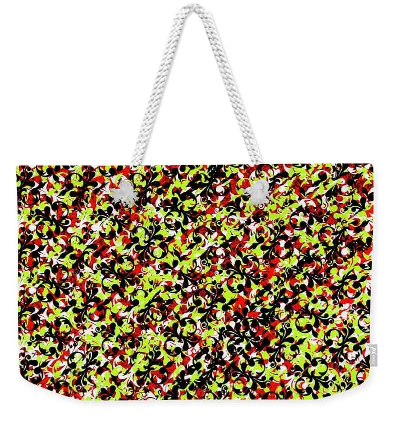 Psychedelic Abstract 2  1 - Weekender Tote Bag Pixels