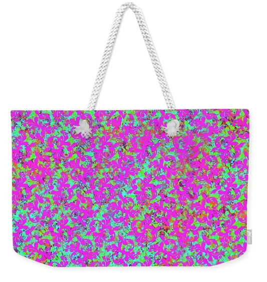 Psychedelic Abstract 1 - Weekender Tote Bag Pixels