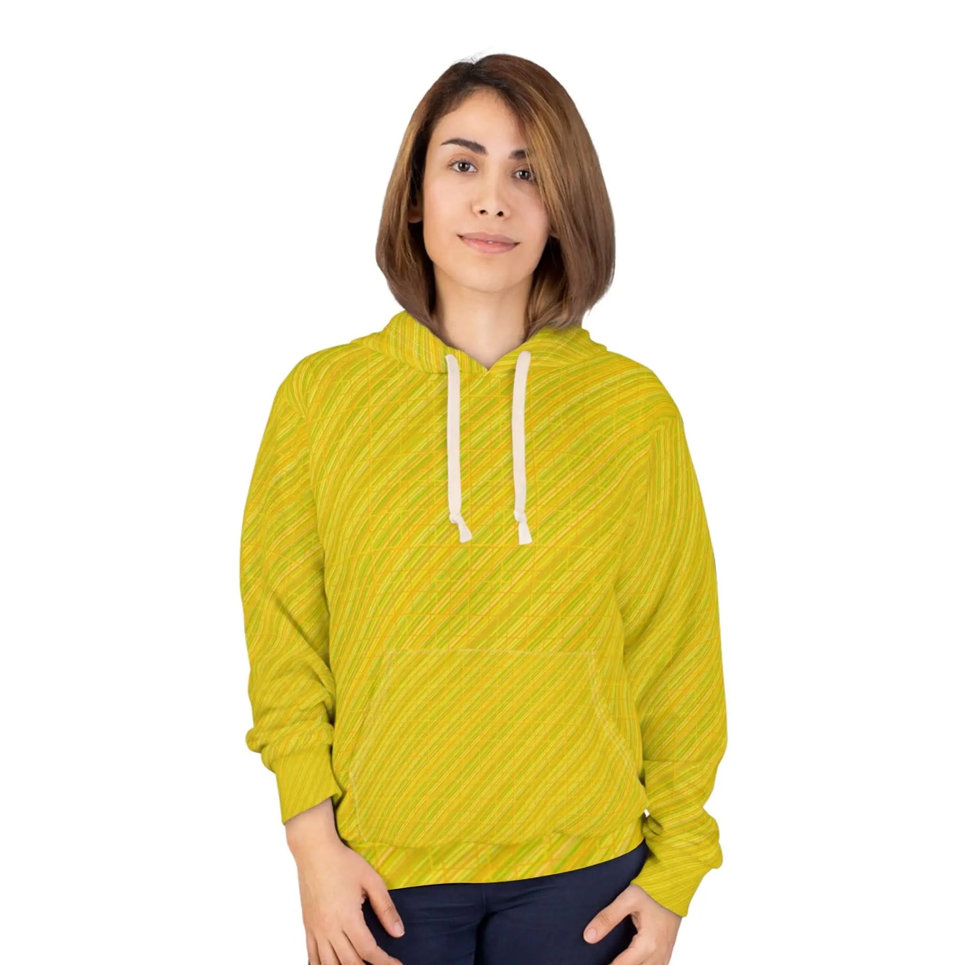 Unisex yellow funky hoodie Printify