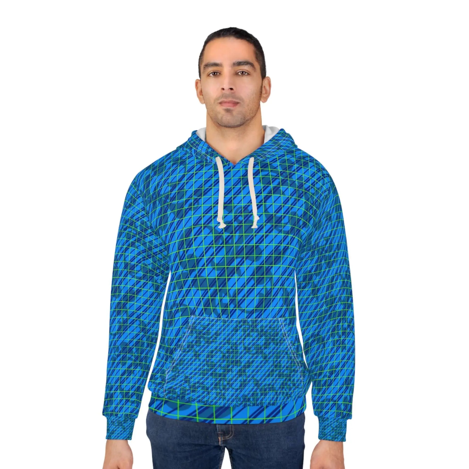 Unisex blue funky hoodie Printify