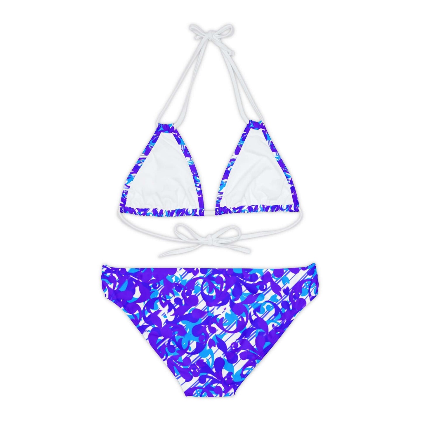 Blue funky psychedelic bikini