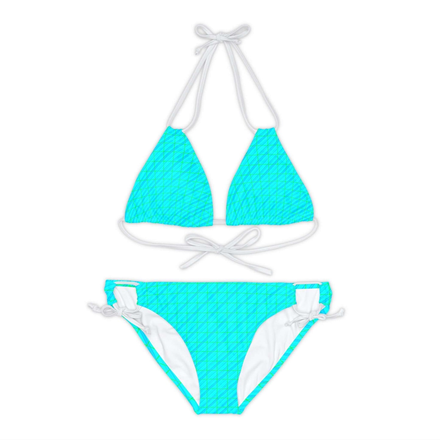 Light blue funky psychedelic bikini