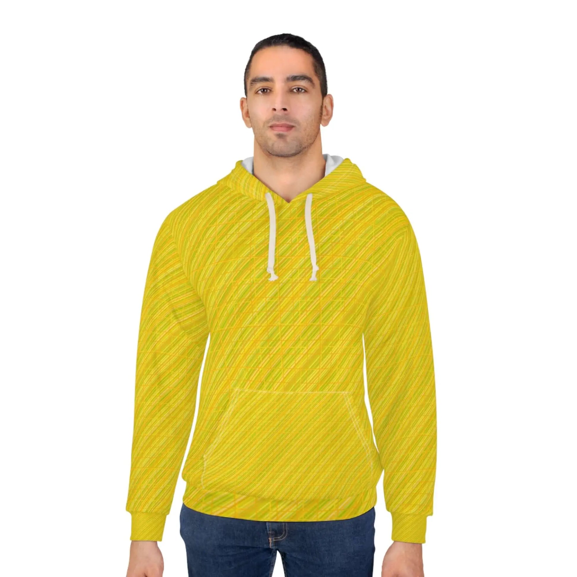 Unisex yellow funky hoodie Printify