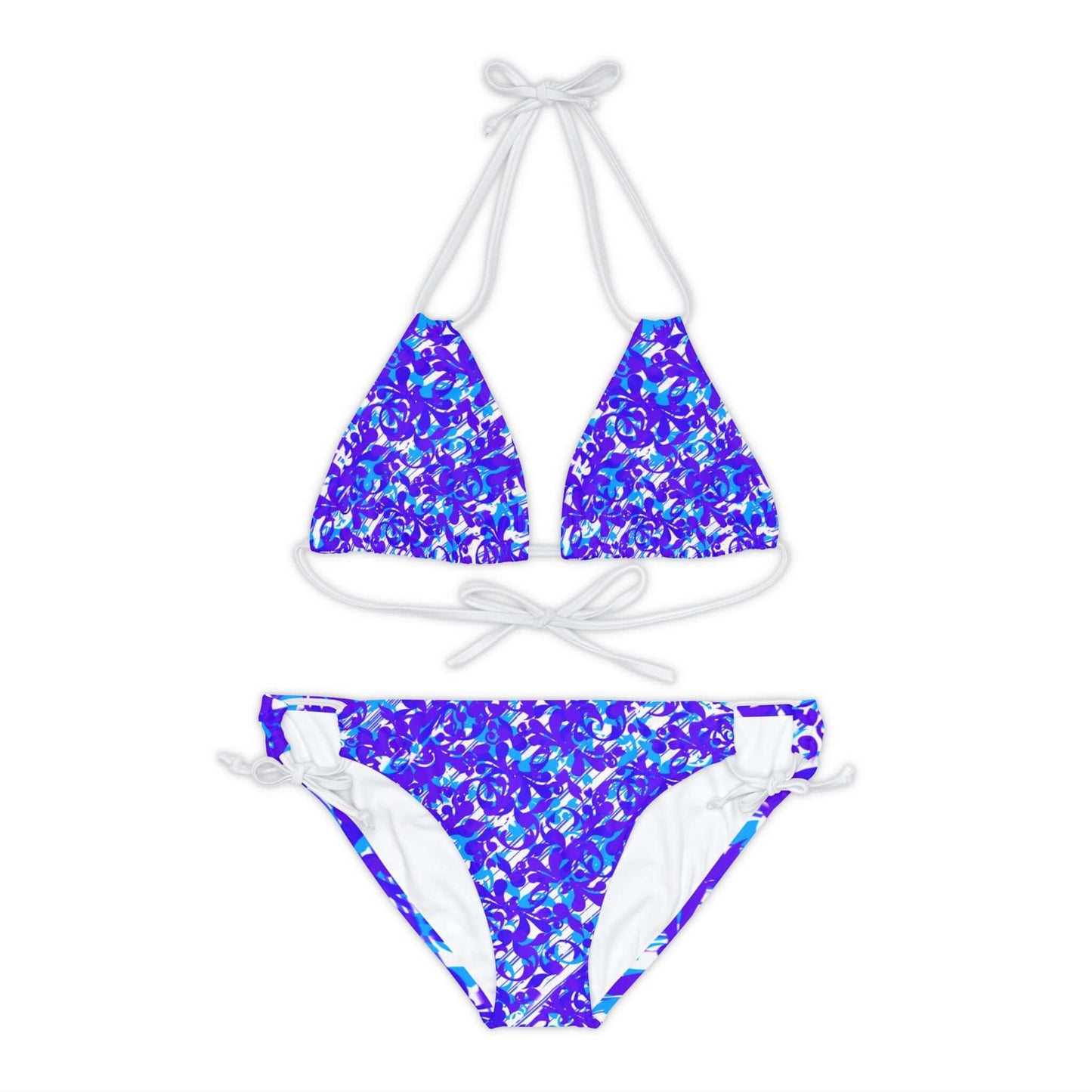 Blue funky psychedelic bikini