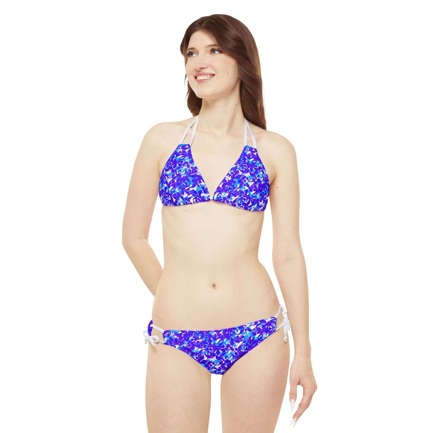 Blue funky psychedelic bikini