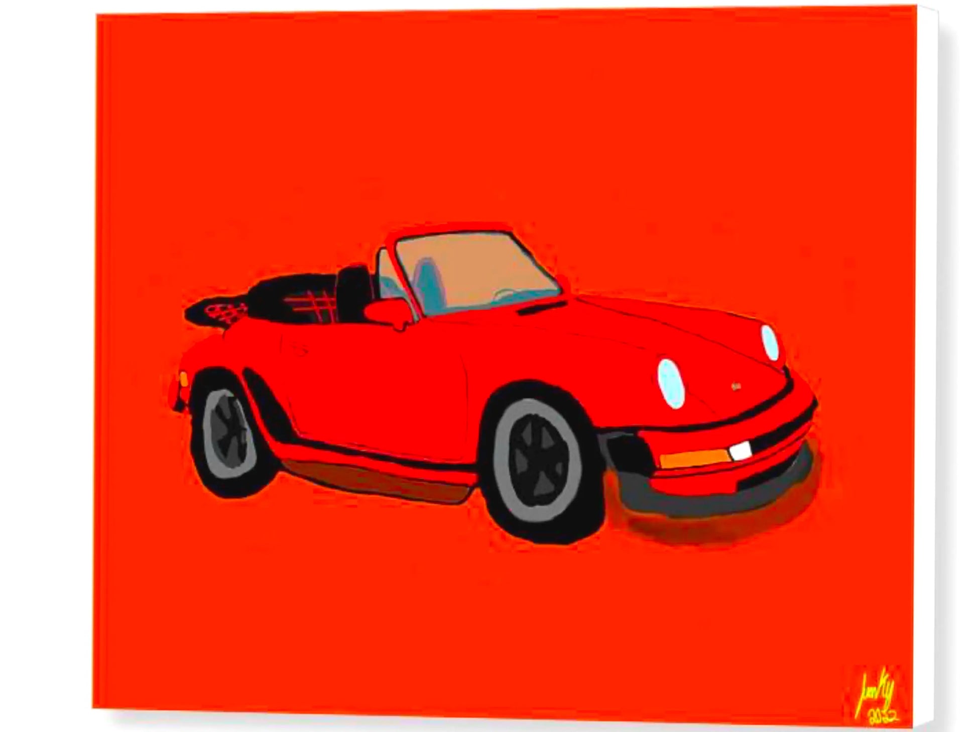 Porsche 911 Turbo convertible singer - Canvas Print Pixels