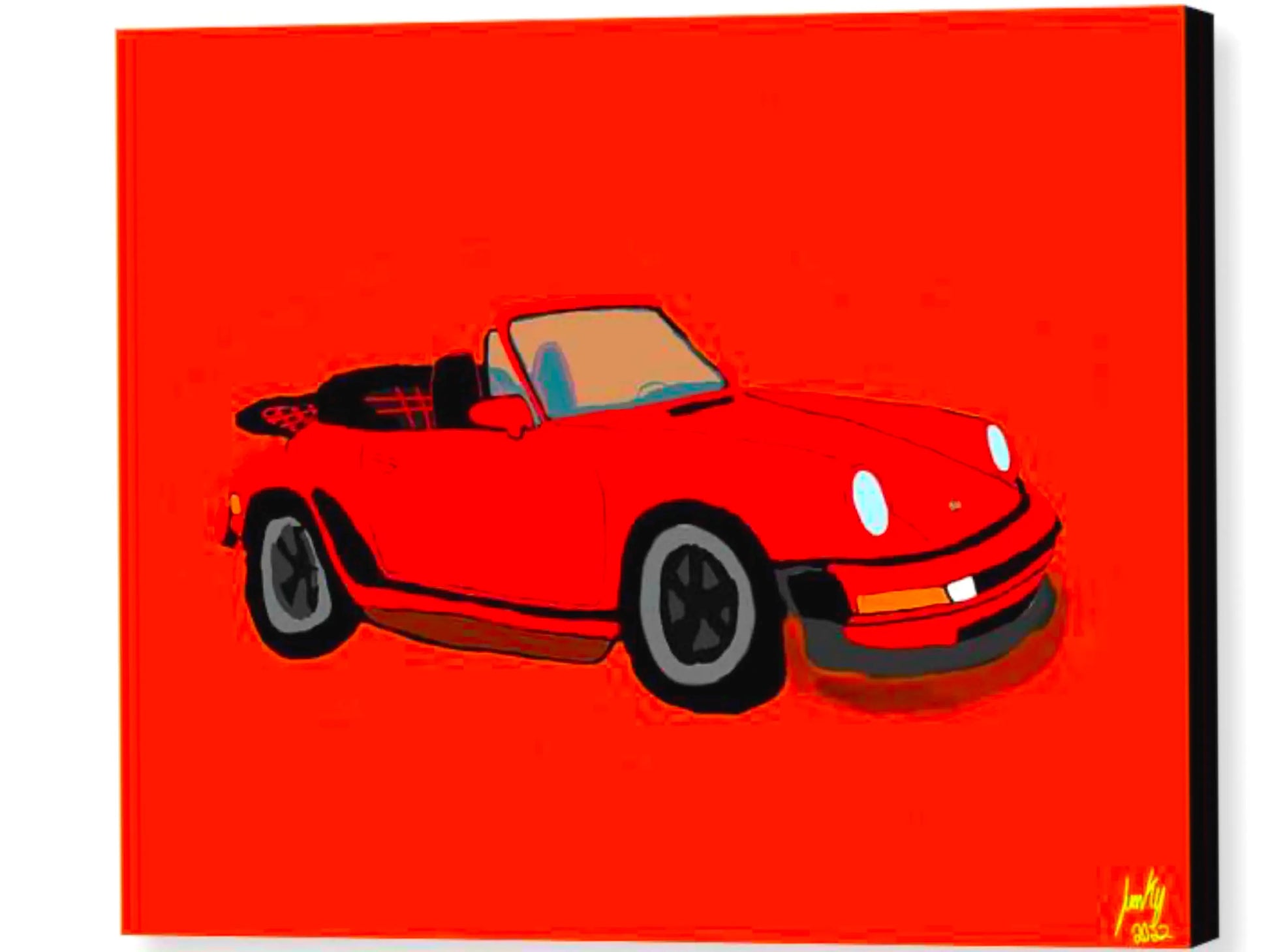 Porsche 911 Turbo convertible singer - Canvas Print Pixels