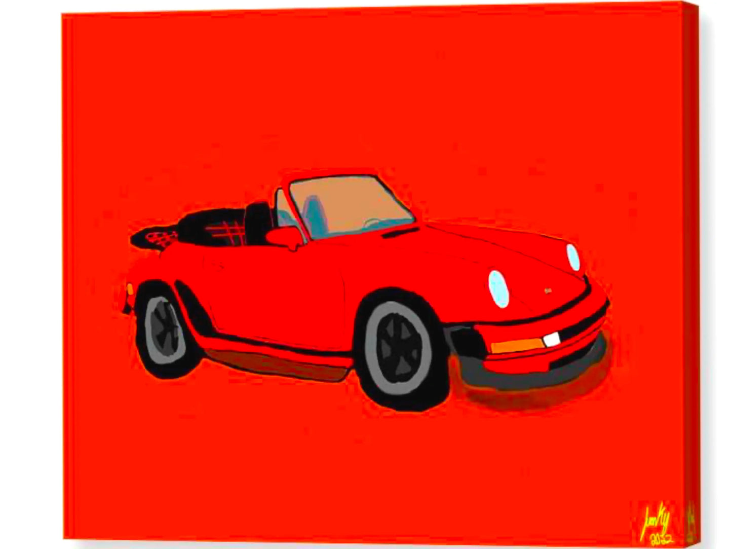 Porsche 911 Turbo convertible singer - Canvas Print Pixels