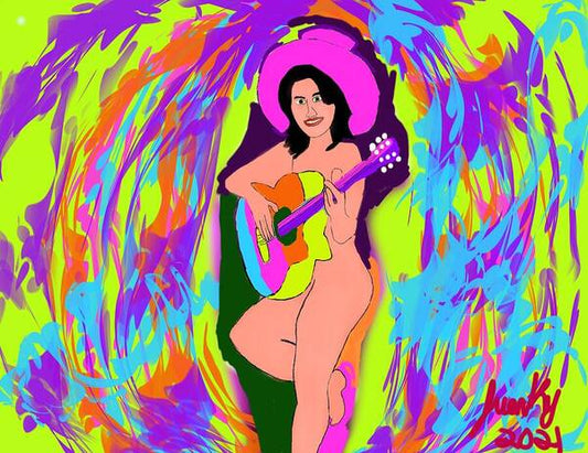 Guitar Girl - Art Print