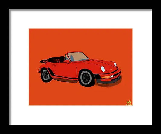 Porsche 911 Turbo convertible singer - Framed Print Pixels