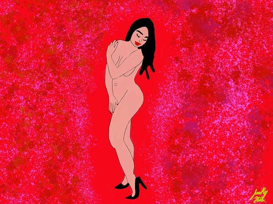 Red Nude - Art Print