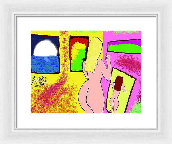 The art girl - Framed Print