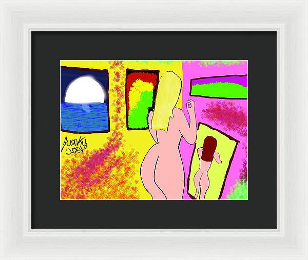 The art girl - Framed Print