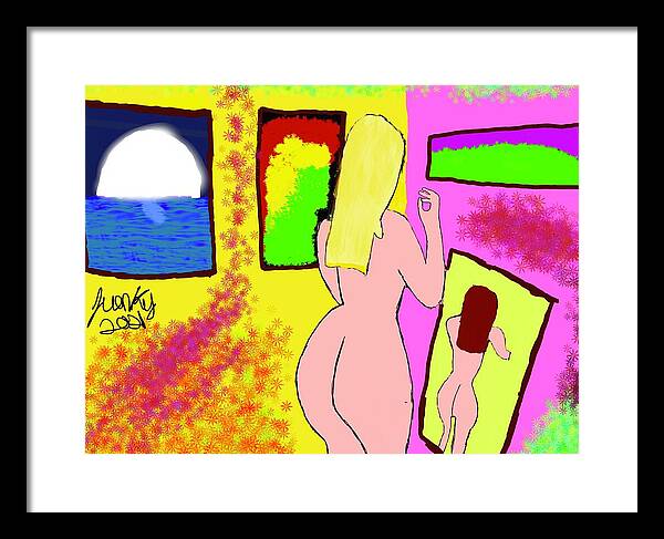 The art girl - Framed Print