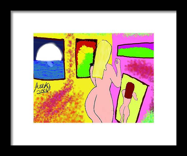 The art girl - Framed Print