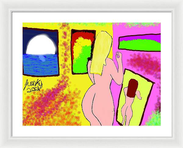 The art girl - Framed Print