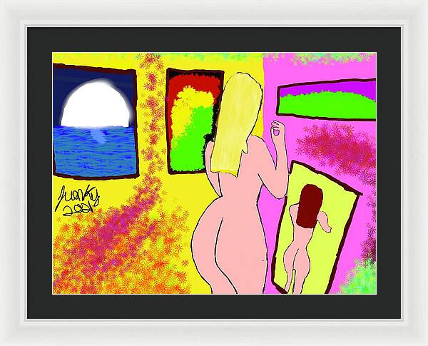 The art girl - Framed Print