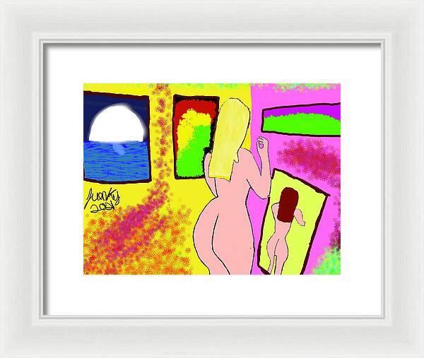 The art girl - Framed Print