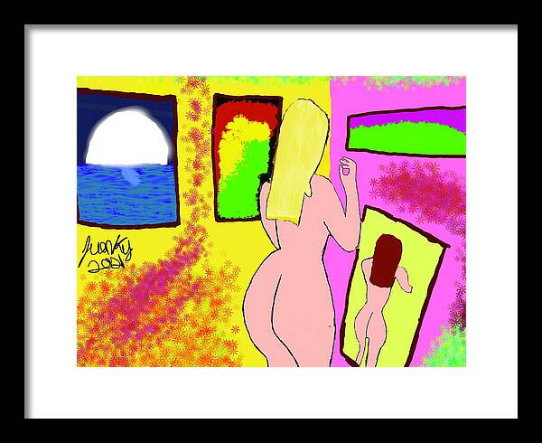 The art girl - Framed Print